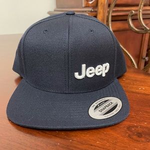 JEEP blue snapback with side 3d puff logo